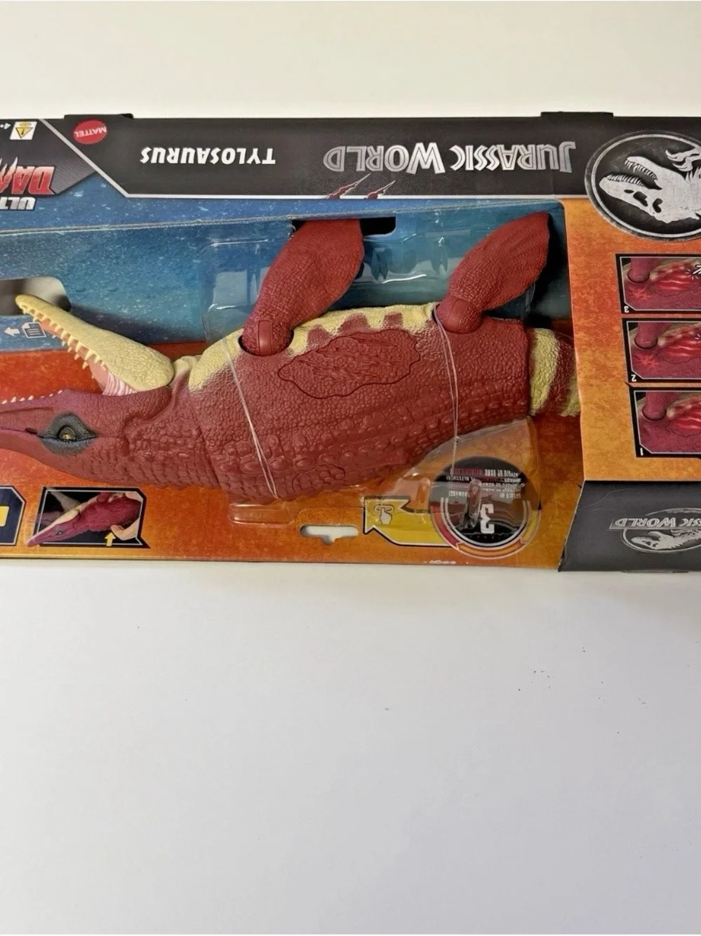 Mattel Jurassic World Tylosaurus in Red and Cream